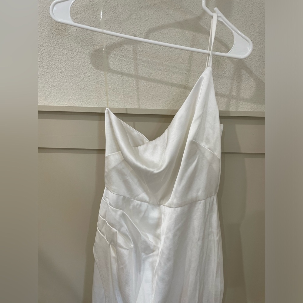Wedding Nookie Grace White One-Shoulder Maxi Dress Bridal Bachelorette NWT - Picture 5 of 11